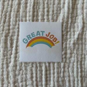 Sticker great job  20 Stück für die Schule Aufkleber Stempel Lehrer Unterricht Motivation Lob