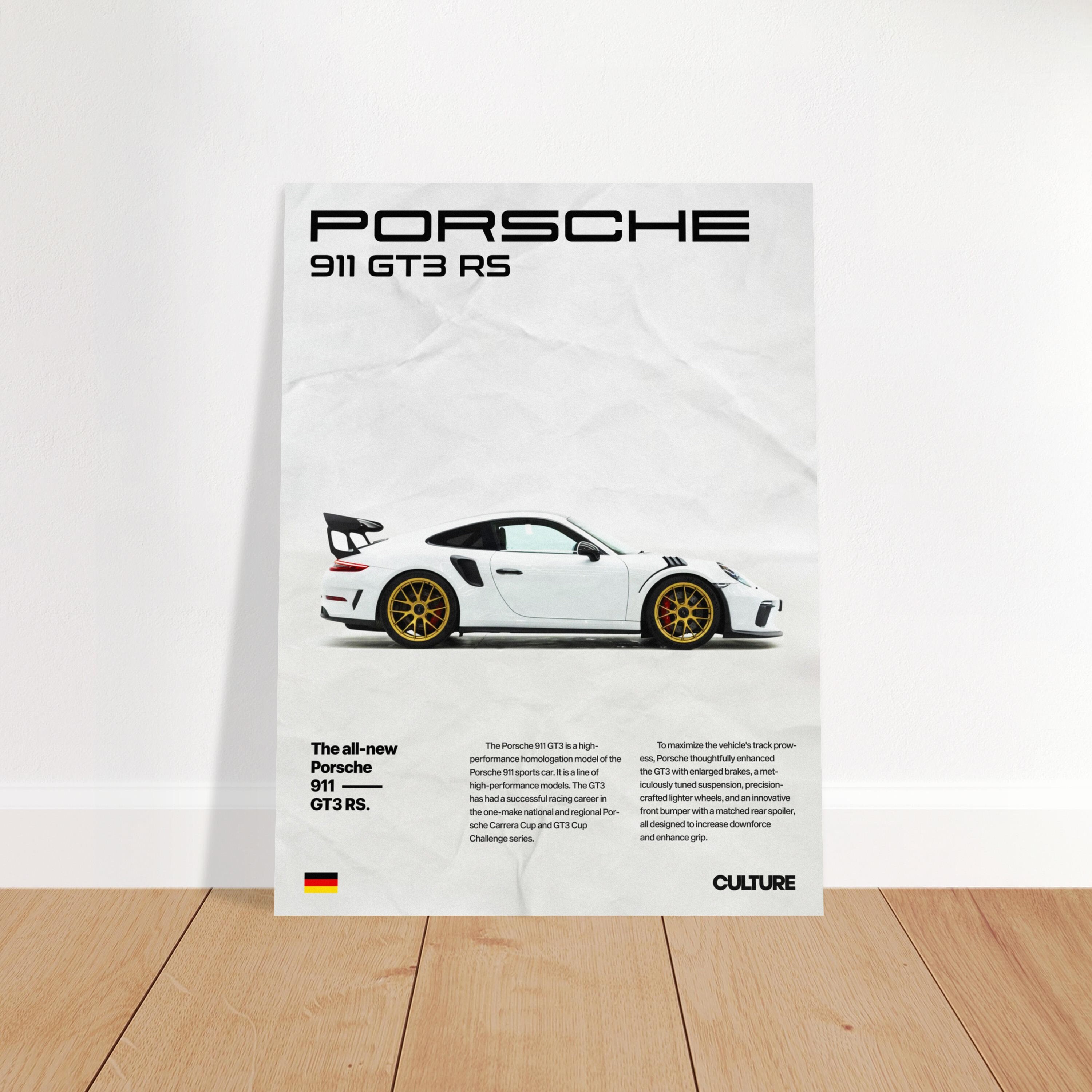 Porsche 911 GT3 RS Poster Etsy