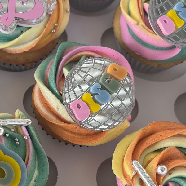Disco Cake Toppers Etsy Australia