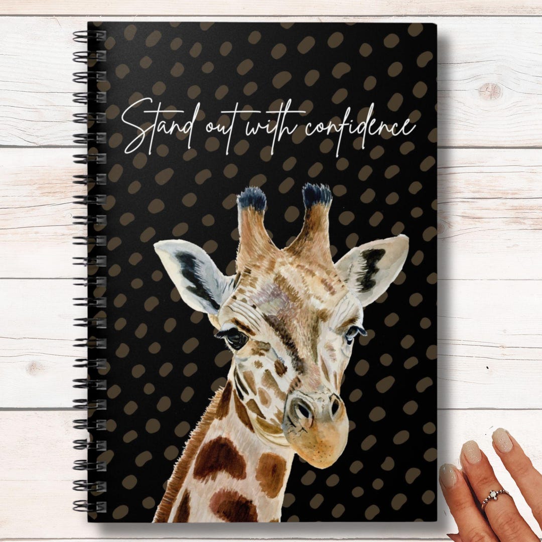 Spiral Notebook - Giraffe Inspirational Quote, Ruled Line Journal ...