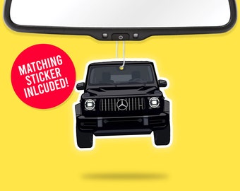 Mercedes GWagon Air Freshener: Car Accessory Pack + Vinyl Sticker