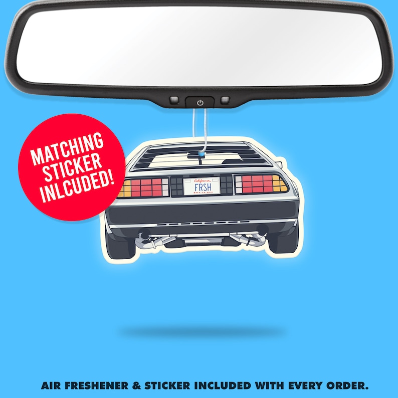 Delorean DMC12 Air Freshener Vinyl Sticker Fragrance Scent Etsy