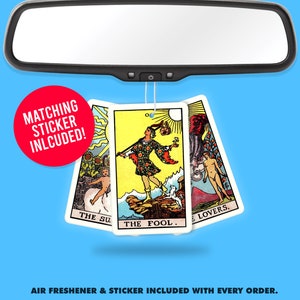 Tarot Carta Ambientador + Adesivo Vinil Fragrância Aroma Pacote de Acessórios para Carro Adesivos