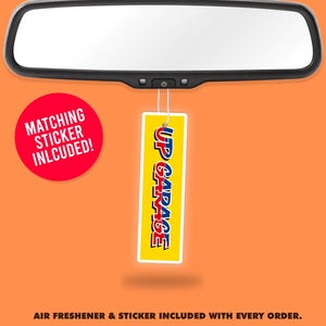 Deodorante per auto JDM Up Garage + adesivo in vinile divertente / Negozio di ricambi per appassionati di auto giapponesi / Accessori per auto