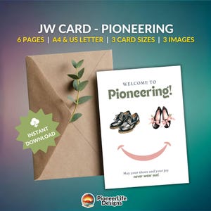 JW Card Carte de voeux pour la nouvelle année de service, un joyeux cadeau pour un frère et une soeur pionniers auxiliaires, félicitations, belle vie de tous les temps