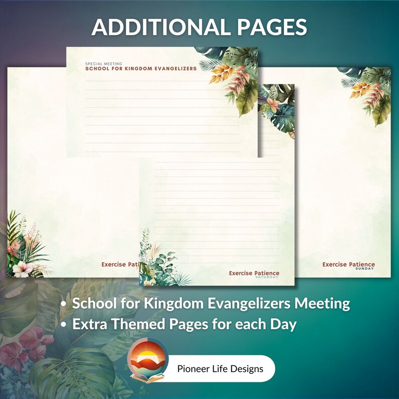 JW Printable Convention Notebook 2023 Exercise Patience Regional ...