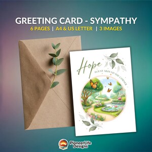JW Cards for Loss, Sympathy Encouragement, Resurrection Hope, Just Around the Corner, Condolence Paradise Greeting, Death Sorrow New World