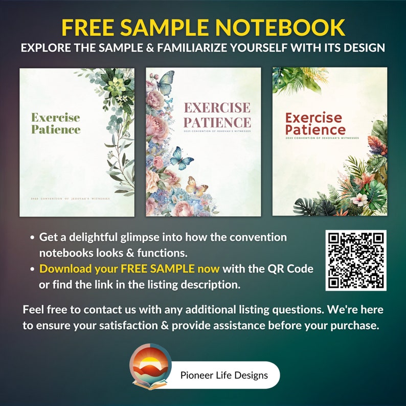 JW Printable Convention Notebook 2023 Exercise Patience Regional ...