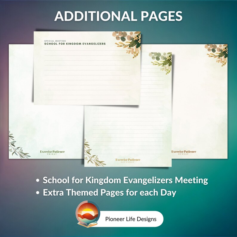 JW Printable Convention Notebook 2023 Exercise Patience Regional ...