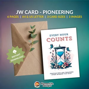 Nieuw dienstjaar Pionieren JW Card Aanmoedigingsgroet Gelukkig voor hulppionier Broer Zus Gefeliciteerd uur Beste leven ooit
