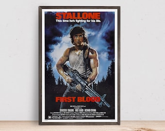 First Blood Movie Poster, Room Decor, Home Decor, Art Poster for Gift