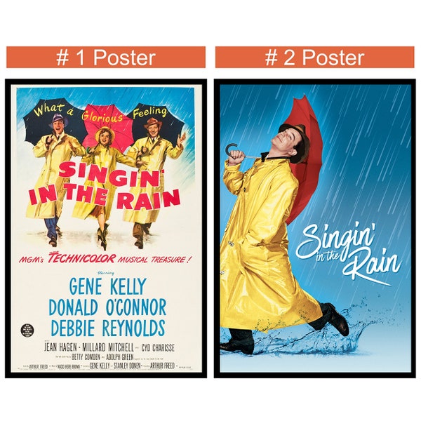 Singin' in the Rain Movie Poster Classic film-Poster Gift- Room Decor Wall Art