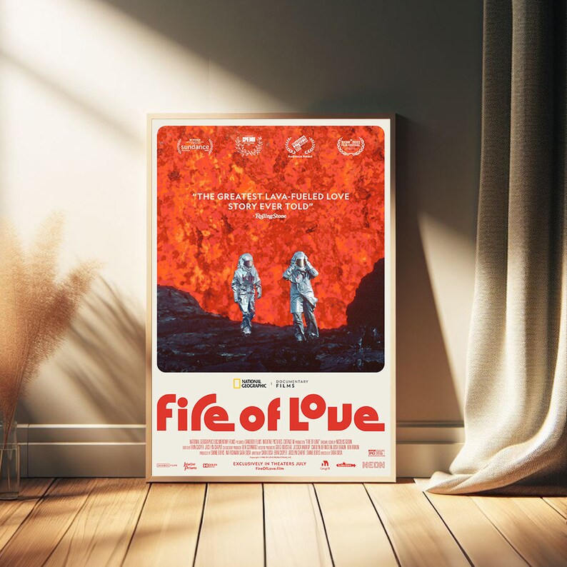 Affiche de film Fire of Love, décoration de chambre, décoration d'intérieur, affiche d'art pour cadeau image 2