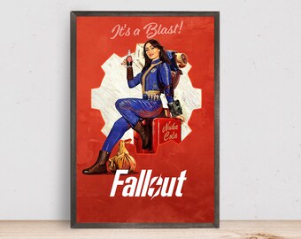 Cartel de la película Fallout- Arte de la pared de la decoración de la habitación - Impresión de tela de lienzo - Regalo del cartel