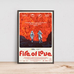 Affiche de film Fire of Love, décoration de chambre, décoration d'intérieur, affiche d'art pour cadeau image 1