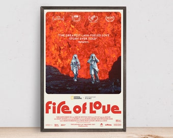 Affiche de film Fire of Love, décoration de chambre, décoration d'intérieur, affiche d'art pour cadeau