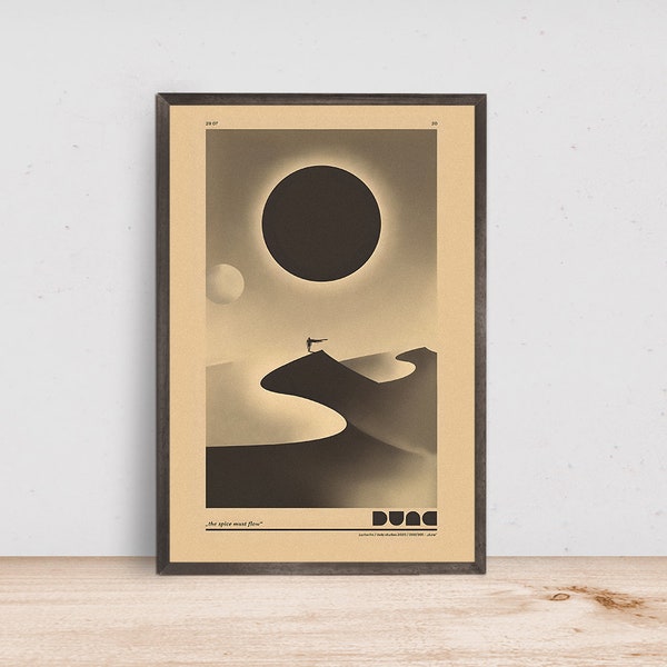 vintage Dune poster 2020 Alternative Poster - Room Decor Wall Art - Canvas Fabric Print - Poster Gift