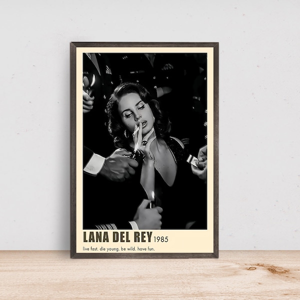 Affiche Lana Del Rey, décoration de chambre, décoration d'intérieur, affiche d'art pour cadeau