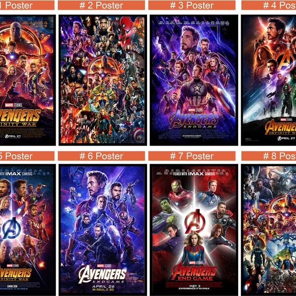 Avengers Infinity War Movie Poster- 2023 Film - Room Decor Wall Art - Canvas Fabric Print - Poster Gift