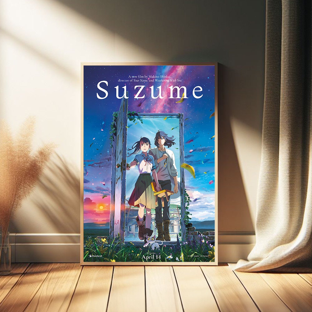  Suzume Fantasy Movie Poster Canvas Poster Bedroom