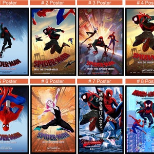 Spider-Man Into the Spider-Verse Movie Poster - 2018 Film - Room Decor Wall Art - Canvas Fabric Print - Poster Gift