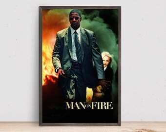 Affiche de film L'homme en feu, décoration de chambre, décoration d'intérieur, affiche d'art pour cadeau