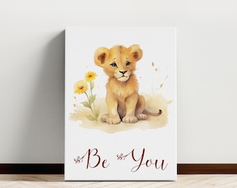 Nursery Animal Wall Art, Nursery Decor, Neutral Nursery Art, Baby Shower, Watercolor, Canvas Wall Art, Rabbit, Kids Room Decor,Classroom Art