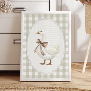 Printable picture children&#39;s room with goose digital download, children&#39;s room picture goose printable, children&#39;s room picture farm animals download