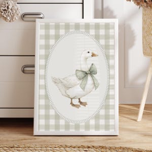 Printable picture children&#39;s room with goose digital download, children&#39;s room picture goose printable, children&#39;s room picture farm animals download