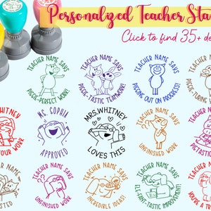 Timbri scuola colorati per bambini e insegnanti - nuovo ritorno a scuola Timbri  Personalizzati con logo online autoinchiostranti fai da te