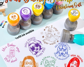 Bitmoji-Stempel Benutzerdefinierter Lehrerstempel Selbstfärbende Lehrergeschenke Gesichtsstempel Lehrerstempel Personalisieren Sie Lehrerstempel Bitmoji-Stempel Lehrerstempel