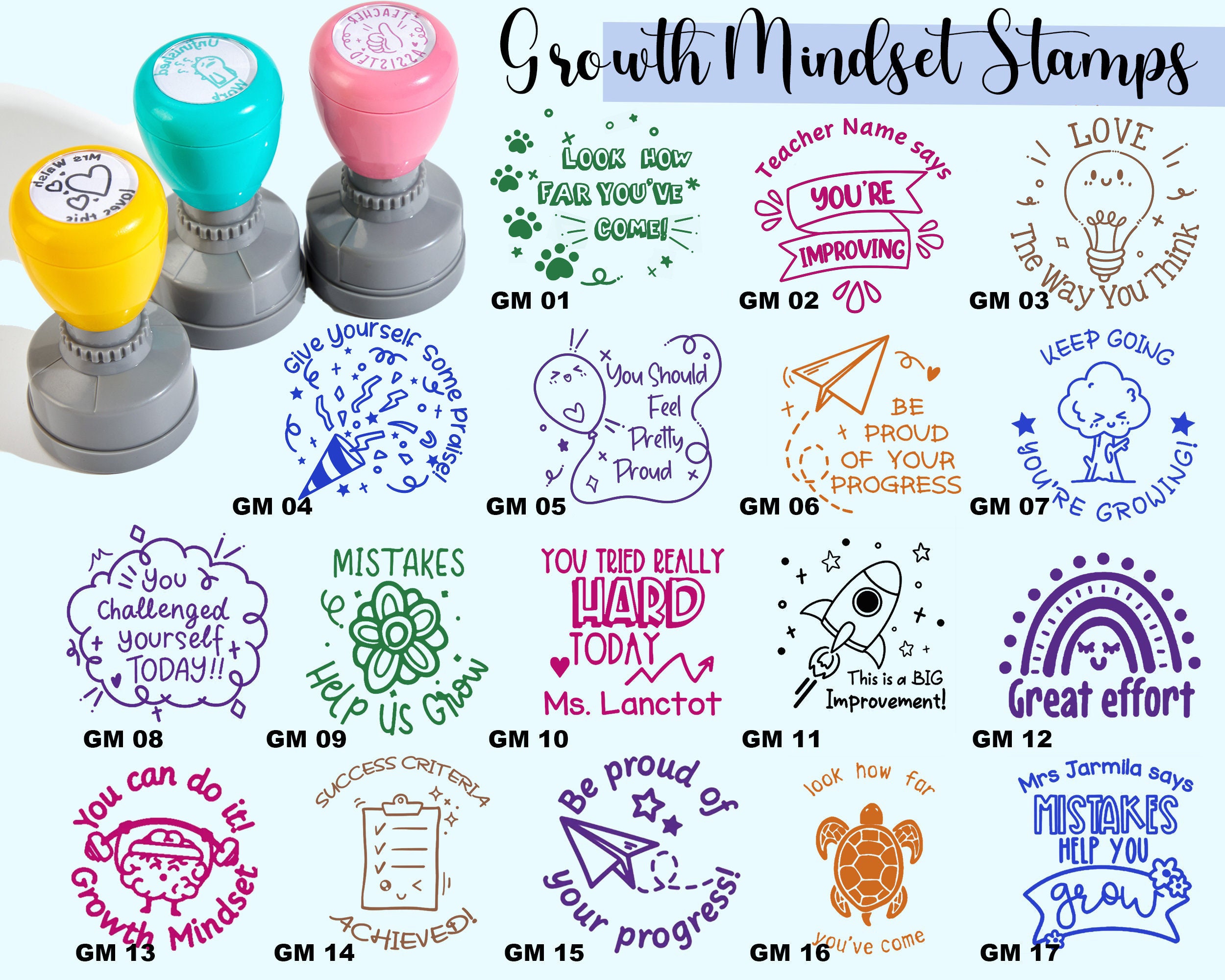 Custom, Washable Hand Stamps for Your School Events