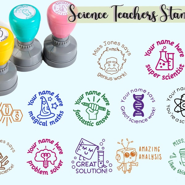 44 Custom Teacher Stamps For Science Teacher Self Inking Stamps Science Teacher Personalized Teacher Stamp Custom Animal Stamps Teacher Gift