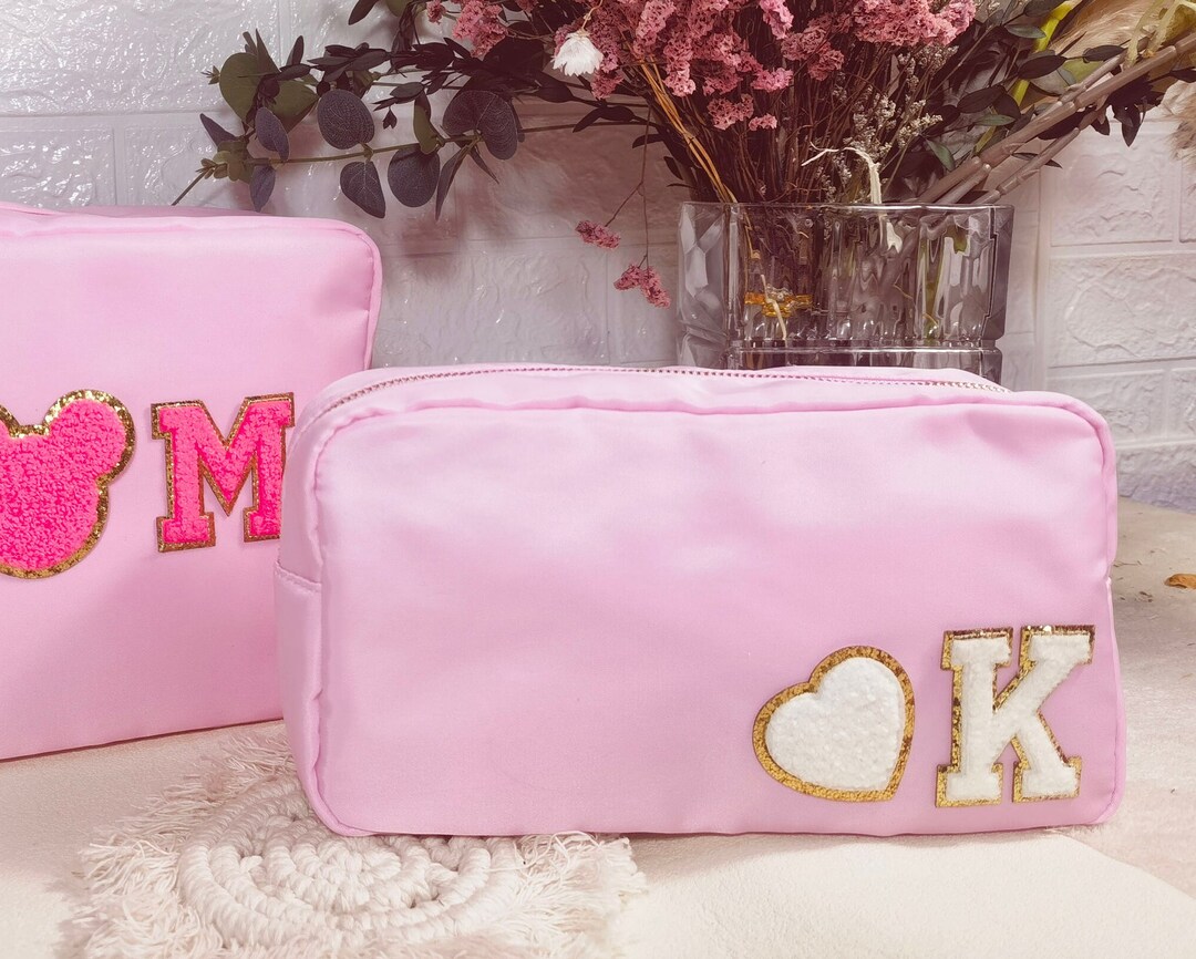 Custom Nylon Cosmetic Bag Custom Pouch Custom Cosmetic Bag Initial