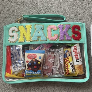 Snack Patch Bags, Snacks Travel Bag, Clear Snack Bag, Stuff Patch bags, Travel bags PU PVC image 4