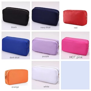 Nylon Large Cosmetic Bag Make up bag Travel Bag Bag with Pouches Customized Bag Bridesmaid Gift team bag sewn image 10