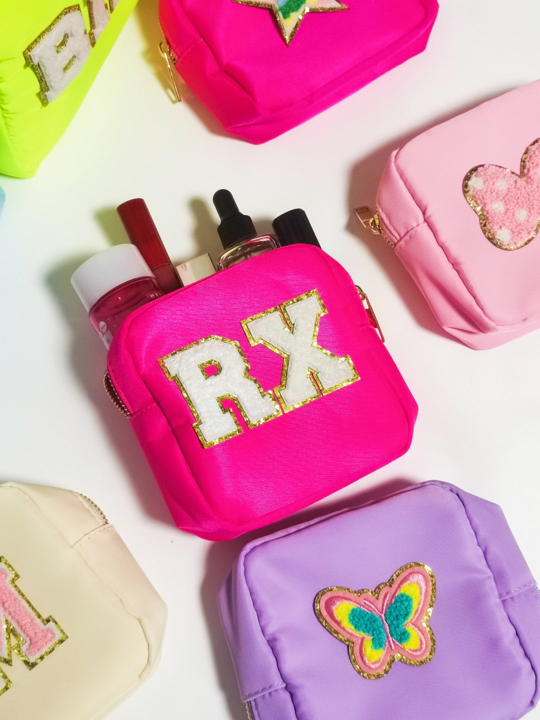 Nylon Cosmetic Bags, Nylon Pouch Bag, Bags for Patches, Toiletry Bags, Summer Travel Cases