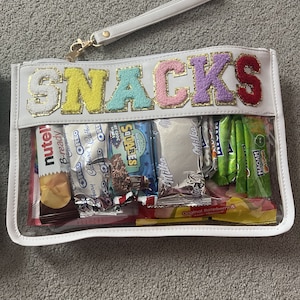 Snack Patch Bags, Snacks Travel Bag, Clear Snack Bag, Stuff Patch bags, Travel bags PU PVC image 1