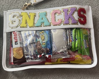 Snack Patch Bags, Snacks Travel Bag, Clear Snack Bag, Stuff Patch bags, Travel bags PU + PVC