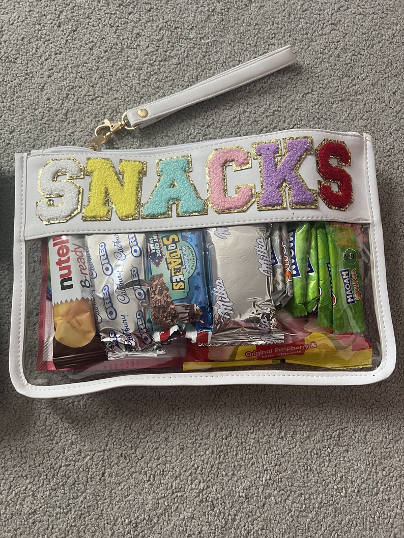 Snack Patch Bags, Snacks Travel Bag, Clear Snack Bag, Stuff Patch bags, Travel bags PU PVC image 1