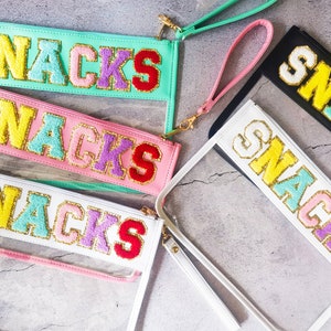 Snack Patch Bags, Snacks Travel Bag, Clear Snack Bag, Stuff Patch bags, Travel bags PU PVC image 2