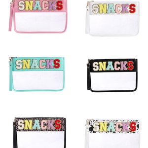 Snack Patch Bags, Snacks Travel Bag, Clear Snack Bag, Stuff Patch bags, Travel bags PU PVC image 9