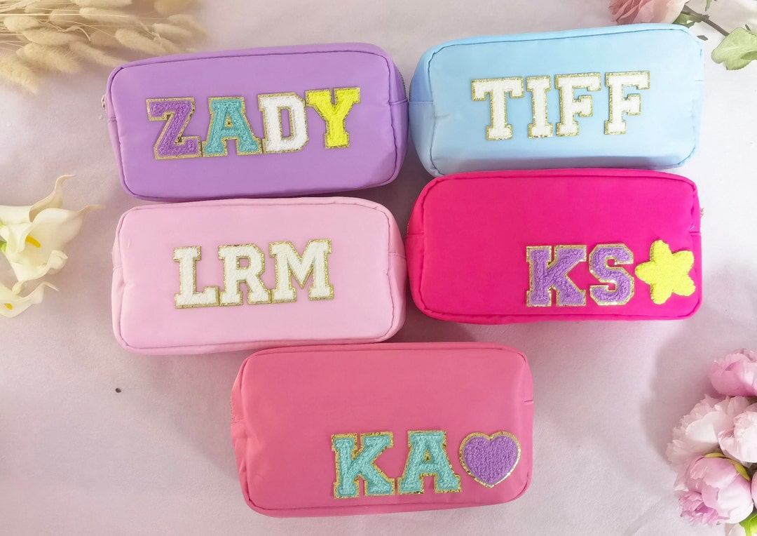 Nylon Custom Cosmetic Bag Cosmetic Bag Custom Pouch Initial Pouch Beach