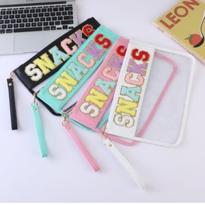 Snack Patch Bags, Snacks Travel Bag, Clear Snack Bag, Stuff Patch bags, Travel bags PU PVC image 5