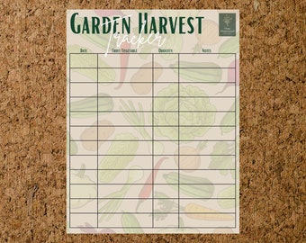 Garden Harvest Tracker Singular Planner Page