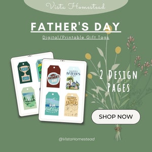 Father&#39;s Day Digital/Printable Gift Tags
