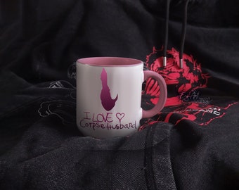 I Love Corpse Husband | Pink & White Ceramic 11oz Coffee Mug 11oz