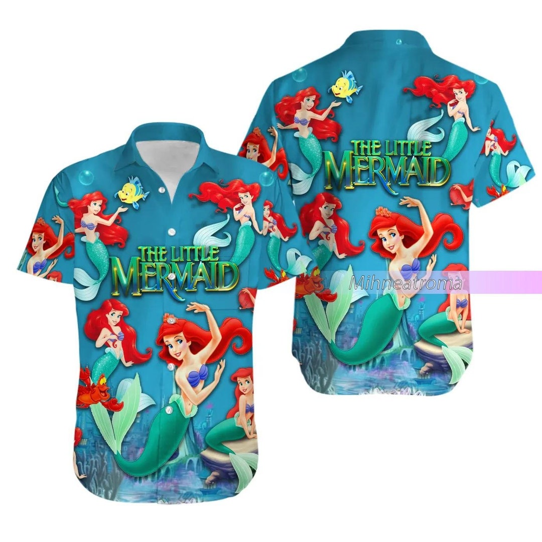 Ariel the Little Mermaid Hawaiian Shirt Ariel Shirt Ariel Etsy