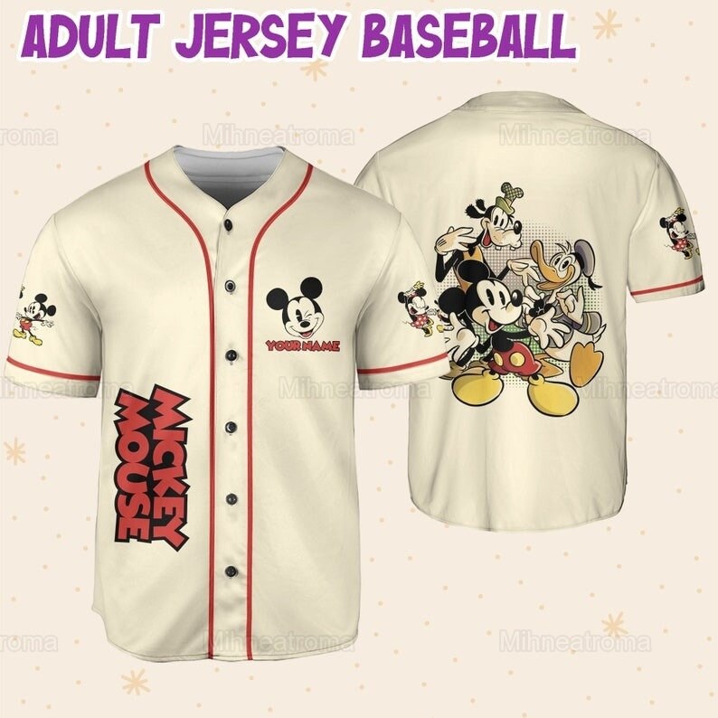 mickey mouse disney baseball jersey