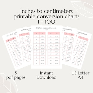 Metric Conversion Table Etsy